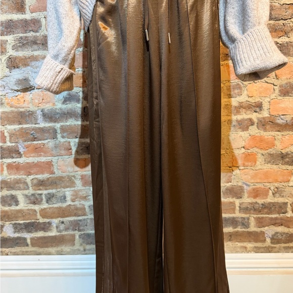 Gray Sweater with Fish Design and silk brown pants. - Picture 2 of 2